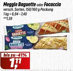 Simmel Meggle Baguette oder Focaccia Angebot
