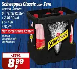 Simmel Schweppes Classic oder Zero Angebot
