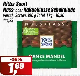 Simmel Ritter Sport Nuss- oder Kakao klasse Schokolade Angebot