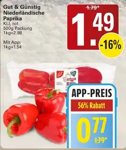 WEZ Niederländische Paprika Angebot