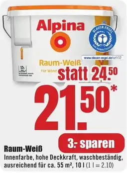 B1 Discount Baumarkt Alpina Raum-Weiß Angebot