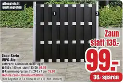 B1 Discount Baumarkt Zaun-Serie WPC-Alu Angebot