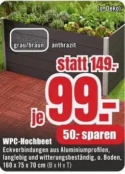 B1 Discount Baumarkt WPC-Hochbeet Angebot