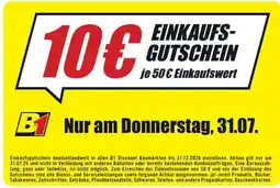 B1 Discount Baumarkt Einkaufsgutschein Angebot