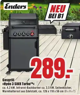 B1 Discount Baumarkt Enders Gasgrill »Hyde 3 SIKR Turbo™« Angebot