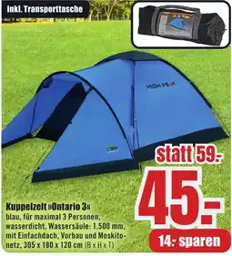 B1 Discount Baumarkt Kuppelzelt »Ontario 3« HIGH PEAK Angebot