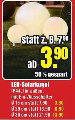 B1 Discount Baumarkt LED-Solarkugel Angebot