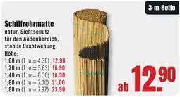 B1 Discount Baumarkt Schilfrohrmatte natur Angebot