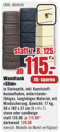 B1 Discount Baumarkt Wandtank »Slim« Angebot