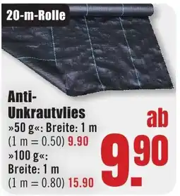 B1 Discount Baumarkt Anti-Unkrautvlies Angebot