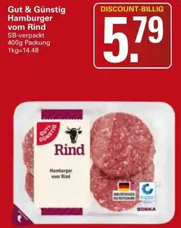 WEZ Gut & Günstig Hamburger vom Rind Angebot