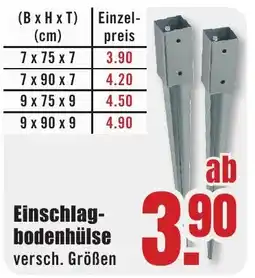 B1 Discount Baumarkt Einschlag-bodenhülse Angebot