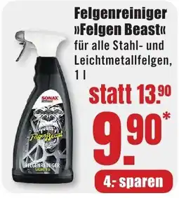 B1 Discount Baumarkt SONAX Felgen Beast Felgenreiniger Angebot