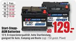 B1 Discount Baumarkt BIG Start-Stop-AGM Batterien Angebot