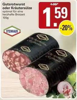 WEZ STEINHAUS Gutsrotwurst oder Kräutersülze Angebot
