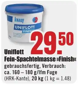 B1 Discount Baumarkt Uniflott Fein-Spachtelmasse »Finish« Angebot