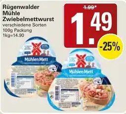 WEZ Rügenwalder Mühle Zwiebelmettwurst Angebot