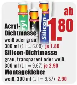 B1 Discount Baumarkt Clever sparen Acryl-Dichtmasse Angebot