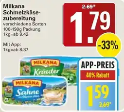 WEZ Milkana Schmelzkäsezubereitung Angebot