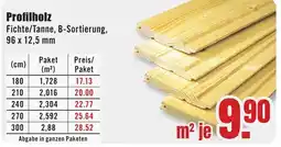 B1 Discount Baumarkt Profilholz Fichte/Tanne, B-Sortierung Angebot