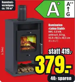 B1 Discount Baumarkt Kaminofen »Lulea Stahl« Angebot