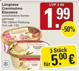 WEZ Langnese Cremissimo Eiscreme Angebot