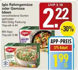 WEZ Iglo Rahmgemüse oder Gemüse Ideen Angebot