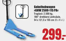 B1 Discount Baumarkt Gabelhubwagen »GHW 2500-115 PA« Angebot