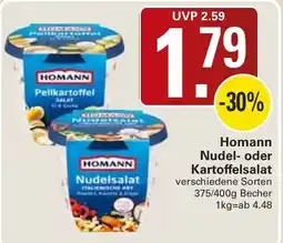 WEZ Homann Nudel- oder Kartoffelsalat Angebot