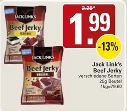 WEZ Jack Link's Beef Jerky Angebot