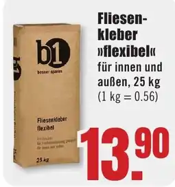 B1 Discount Baumarkt b1 Fliesenkleber flexibel Angebot