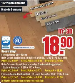 B1 Discount Baumarkt Green Vinyl Angebot