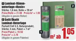 B1 Discount Baumarkt Laminat-Dämmunterlage »Basic« Angebot