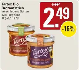 WEZ Tartex Bio Brotaufstrich Angebot