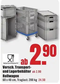 B1 Discount Baumarkt Versch. Transport- und Lagerbehälter Angebot