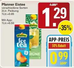 WEZ Pfanner Eistee Angebot