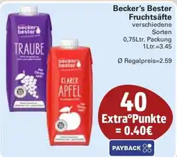 WEZ Becker's Bester Fruchtsäfte Angebot