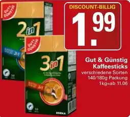 WEZ Gut & Günstig Kaffeeesticks Angebot