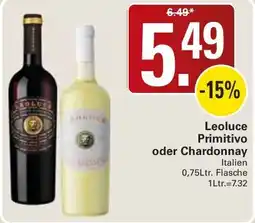 WEZ Leoluce Primitivo oder Chardonnay Angebot