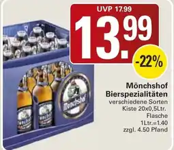 WEZ Mönchshof Bierspezialitäten Angebot