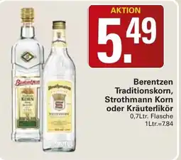 WEZ Berentzen Traditionskorn, Strothmann Korn oder Kräuterlikör Angebot