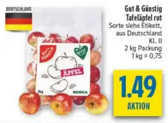 diska Gut & Günstig Tafeläpfel rot Angebot