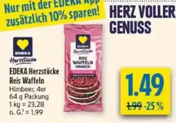 diska EDEKA Herzstücke Reis Waffeln Himbeer Angebot