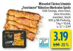 diska Wiesenof Chicken Schmiede "Feuerlanzen" Hähnchen-Oberkeulen-Spieße Angebot