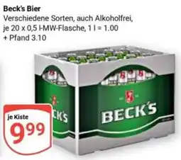 Globus Beck's Bier Angebot
