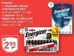 Globus Energizer Knopfzellen Ultimate Child Shield CR 2032 Angebot