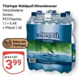 Globus Thüringer Waldquell Mineralwasser Classic Angebot