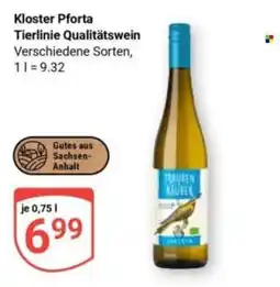 Globus Kloster Pforta Tierlinie Qualitätswein Angebot