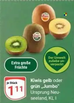 Globus Kiwis gelb oder grün „Jumbo“ Angebot