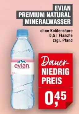 Handelshof EVIAN PREMIUM NATURAL MINERALWASSER Angebot